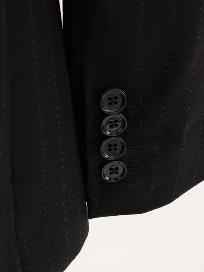 Excellent Dolce Gabbana Black Pinstripe Suit Size L Women Viscose