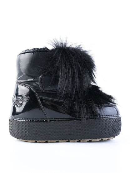 Excellent Jog Dog Kids Winter Boots Black Leather Size 34