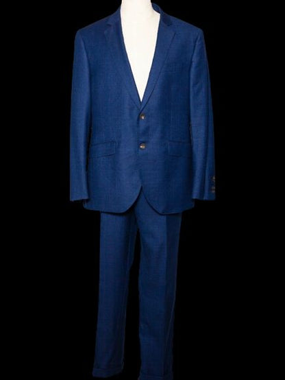 Good Hackett Blue Cashmere Wool Suit Jacket &amp; Pants Size XL