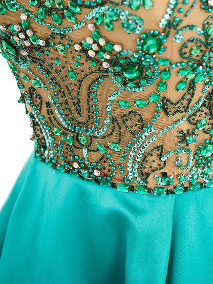 NEW Sherri Hill Turquoise Evening Gown Size S with Embellished Bodice