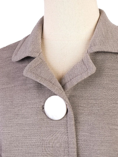 Excellent Moschino Gray Wool Jacket Size M with Wide Cuffs
