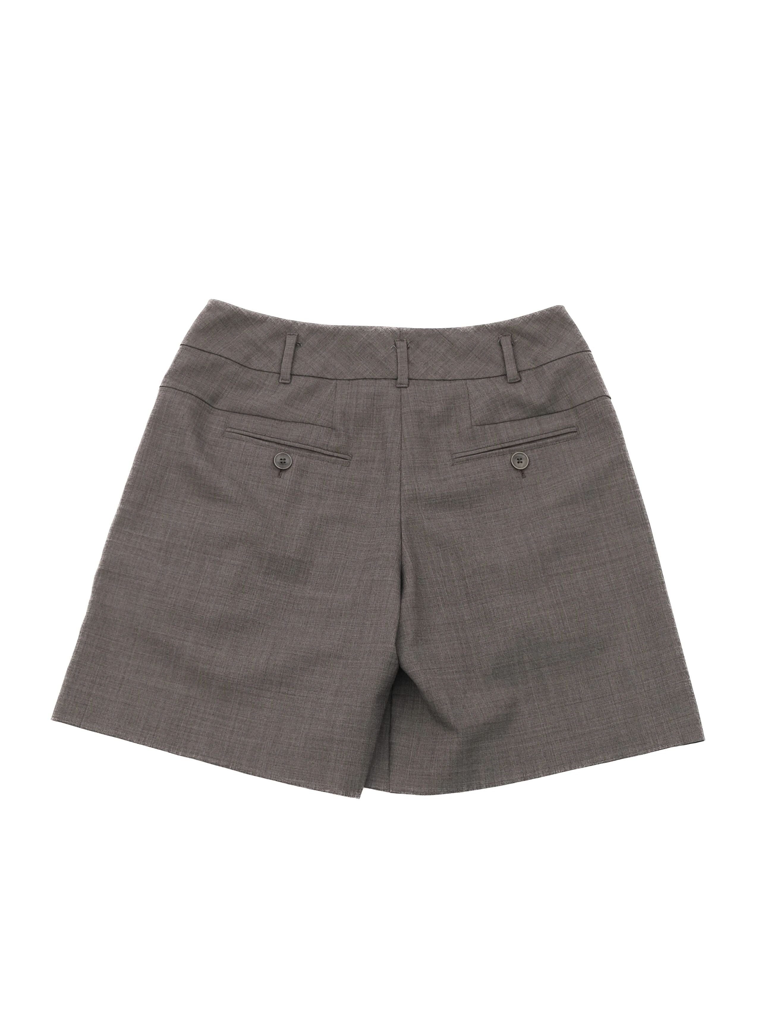 Excellent Weekend MaxMara Gray Wool Shorts Size M