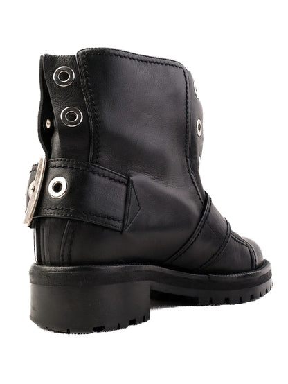 Excellent Alexander McQueen Black Leather WomenÕs Boots Size 35