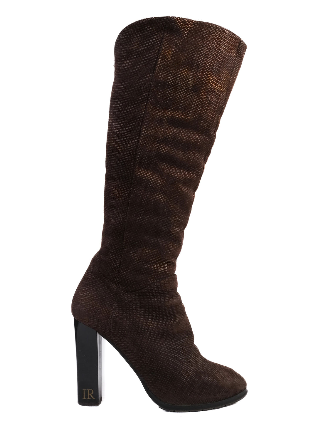 Excellent Renzoni Orange Leather Knee-High Boots Size 38