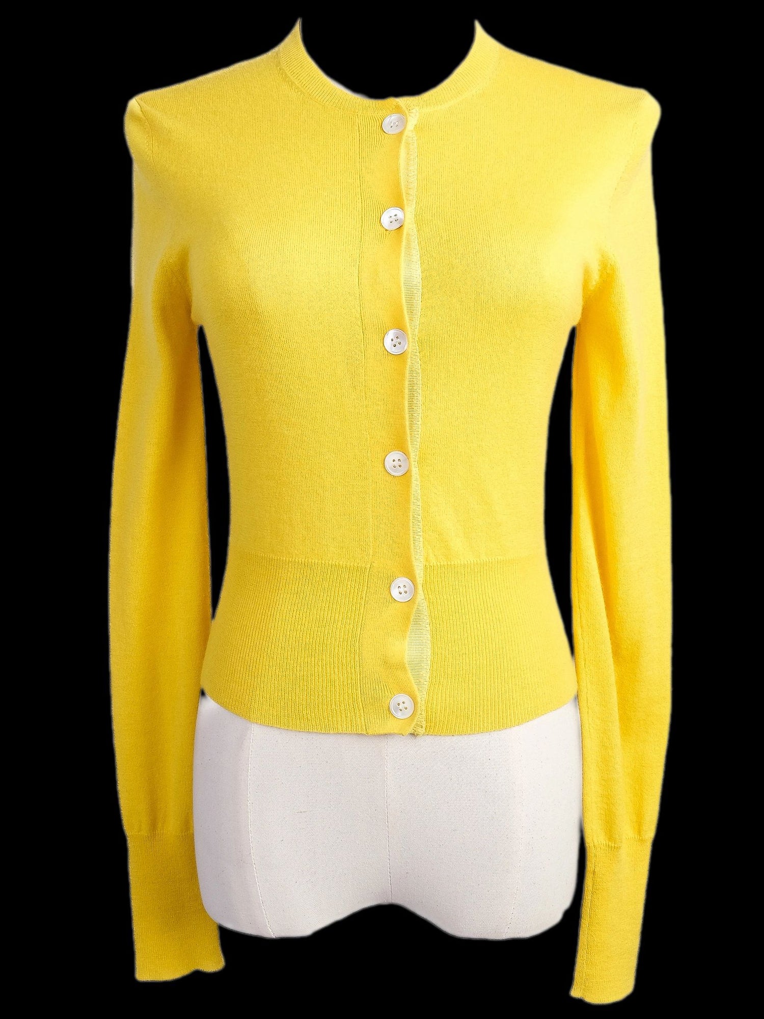 Excellent Paul Smith Yellow Silk Cardigan Women Size S