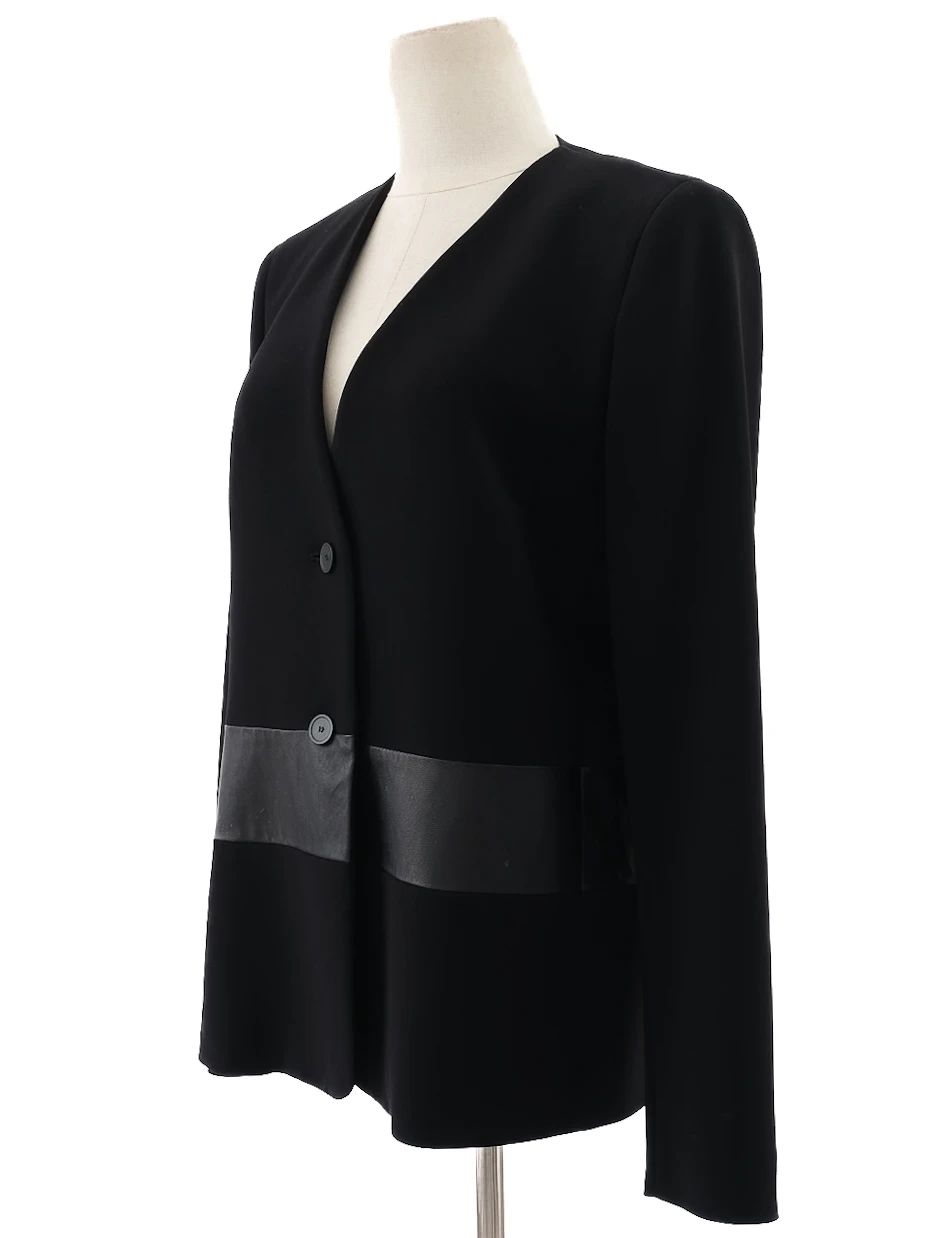 Max Mara Black Blazer XL Excellent Condition V-Neck Design