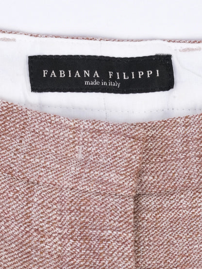 Excellent Fabiana Filippi Pink Silk Trousers Size S Made in Italy