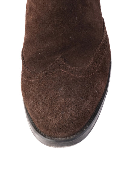 Excellent GF Ferre Orange Leather Chelsea Boots Size 42 for Men