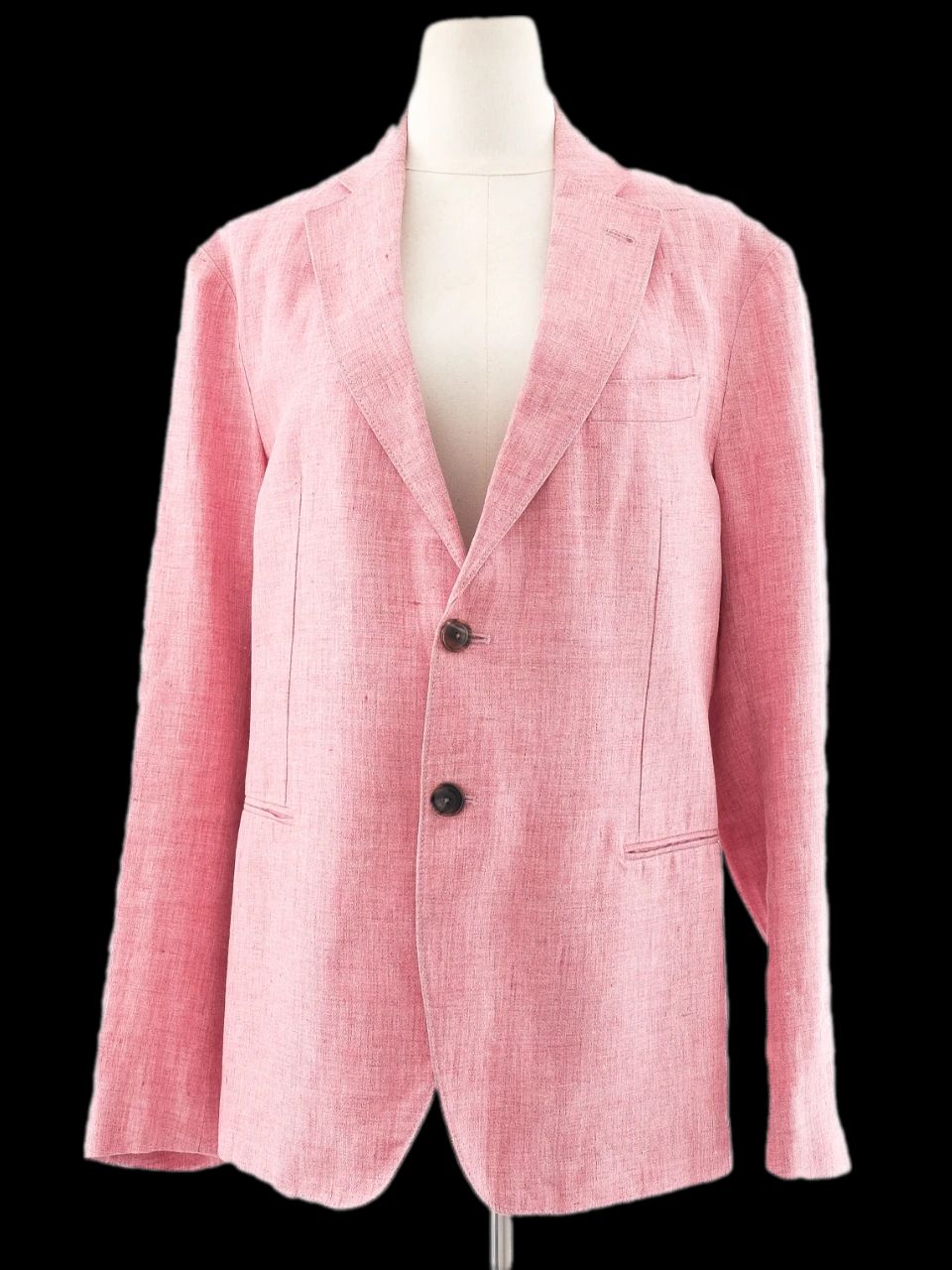 Excellent Emporio Armani Pink Blazer Size L Textured Fabric