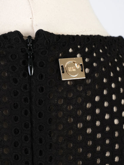 Excellent Cavalli Class Black Cotton Sleeveless Dress with Embellishments