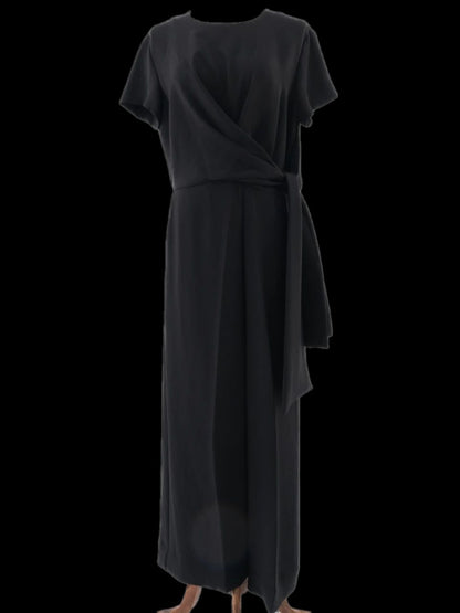 Excellent Cos Black Wrap Dress Size L Women&