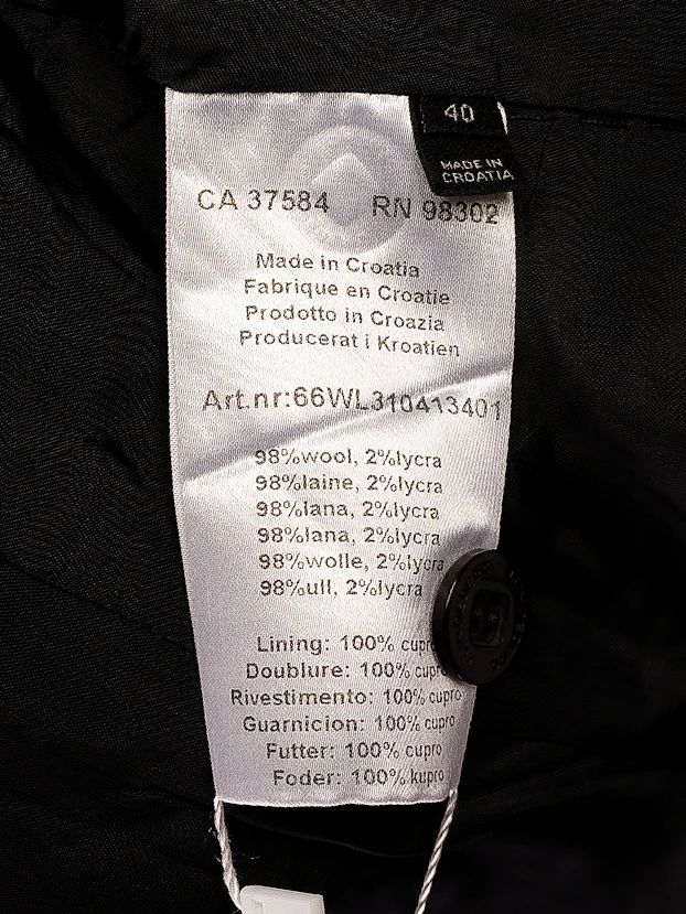 Excellent J.Lindeberg Blue Wool Button-Up Vest with Buckle