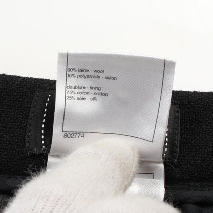 Chanel Black Skirt Wool P 44341v 32650