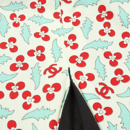 Chanel Green Multicolor Coco Mark Skirt Cotton P 22950