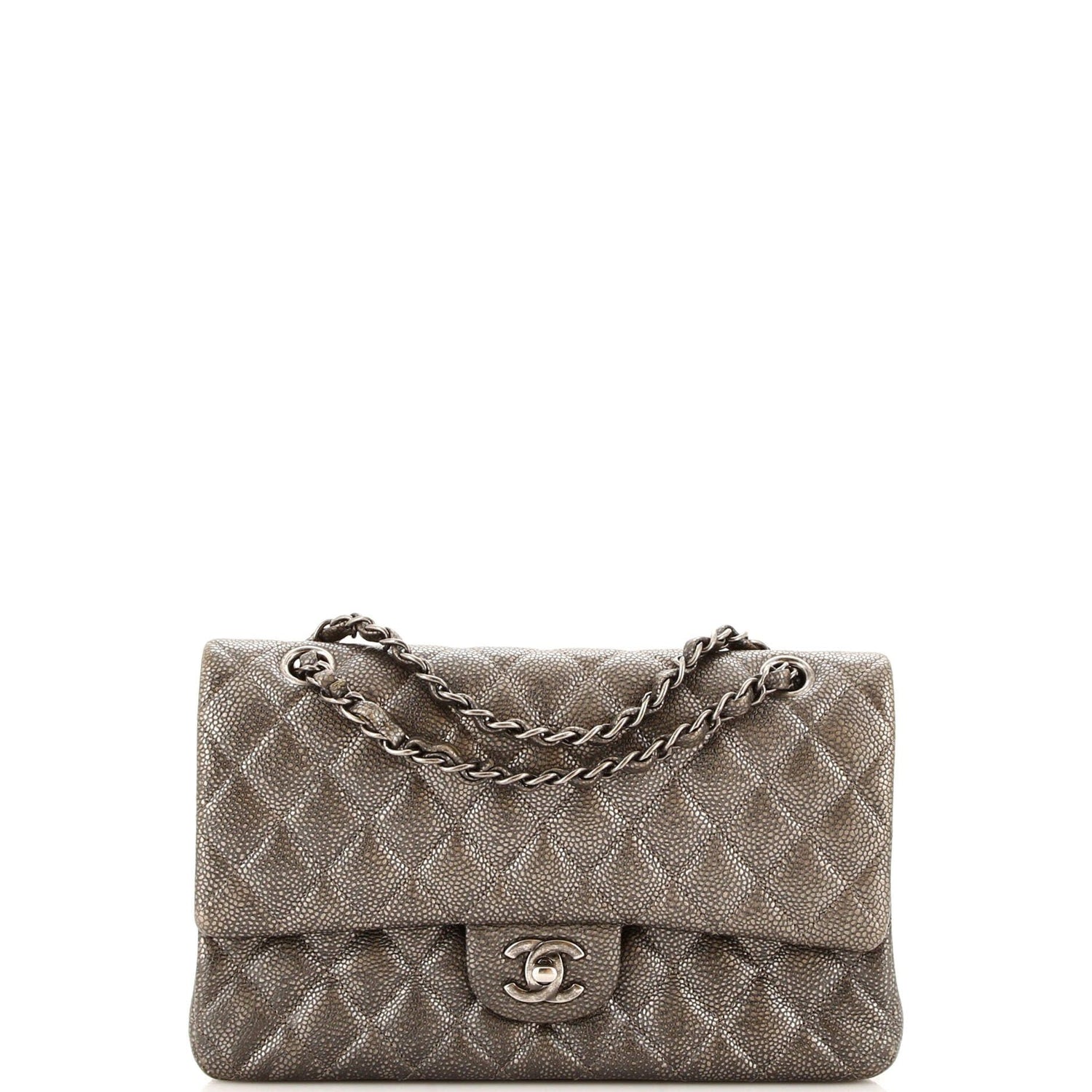 Chanel Classic Double Flap Bag Quilted Caviar Medium