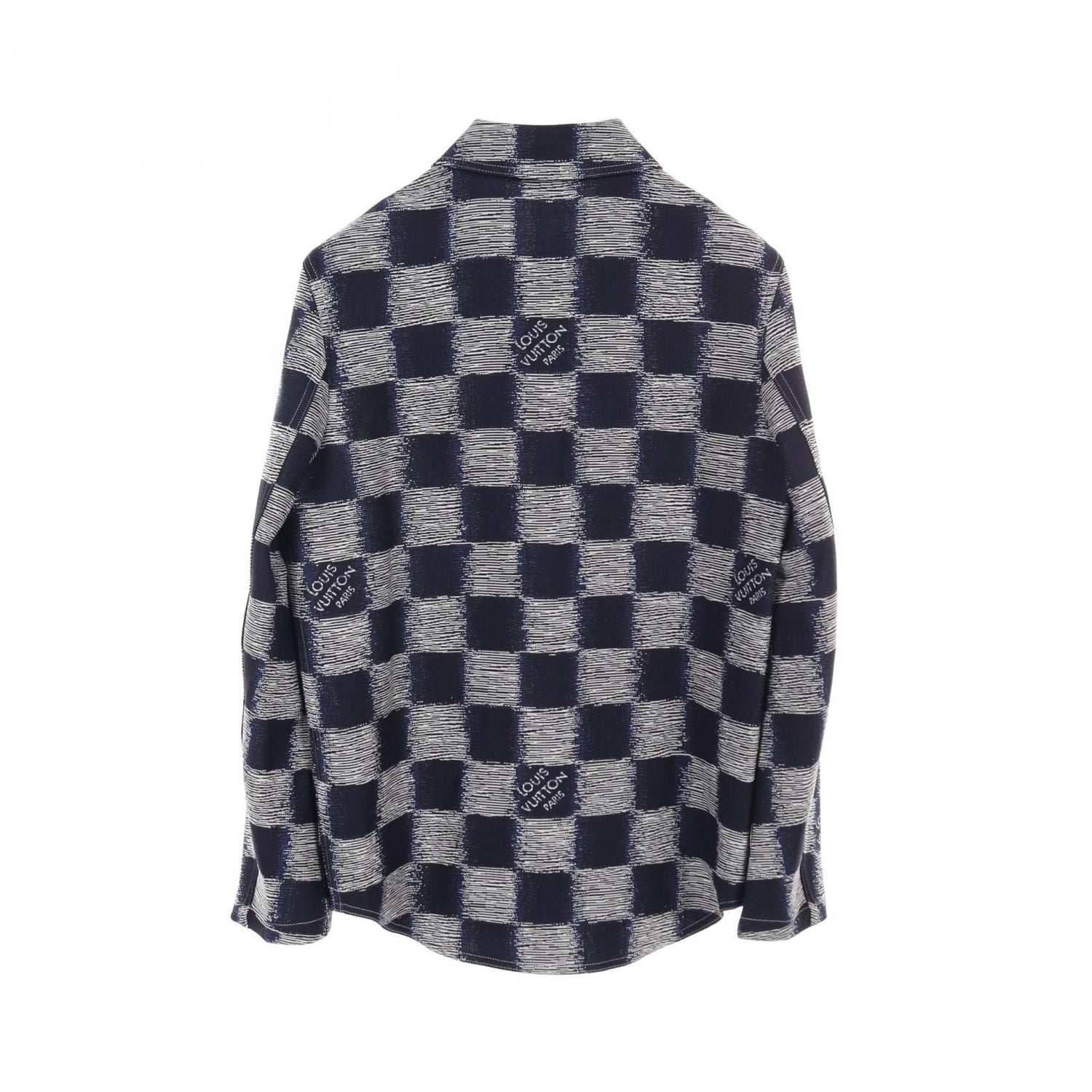 Louis Vuitton Damier Shirt Jacket Navy Gray Other Tops Rm 241m Fvd Hqs 04w