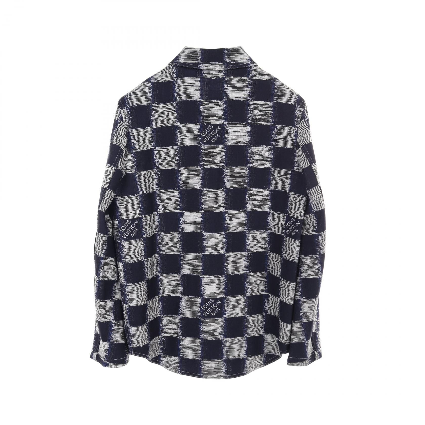 Louis Vuitton Damier Shirt Jacket Navy Gray Other Tops Rm 241m Fvd Hqs 04w