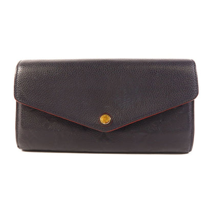 Louis Vuitton Empreinte Sarah Long Wallet Navy Blue Bifoldpurse M 61182