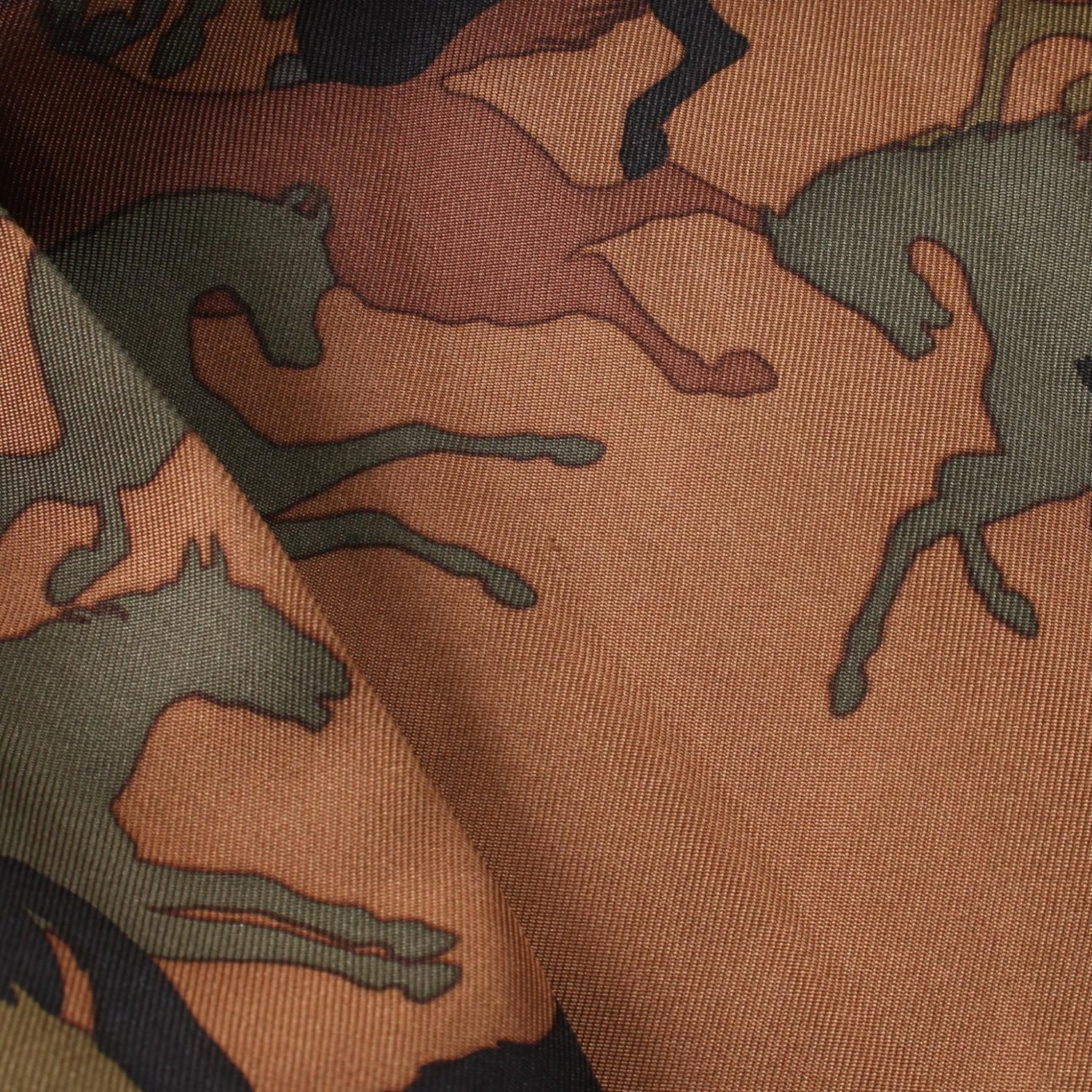 Hermes Skirt Brown Multicolor Silk 07-7300