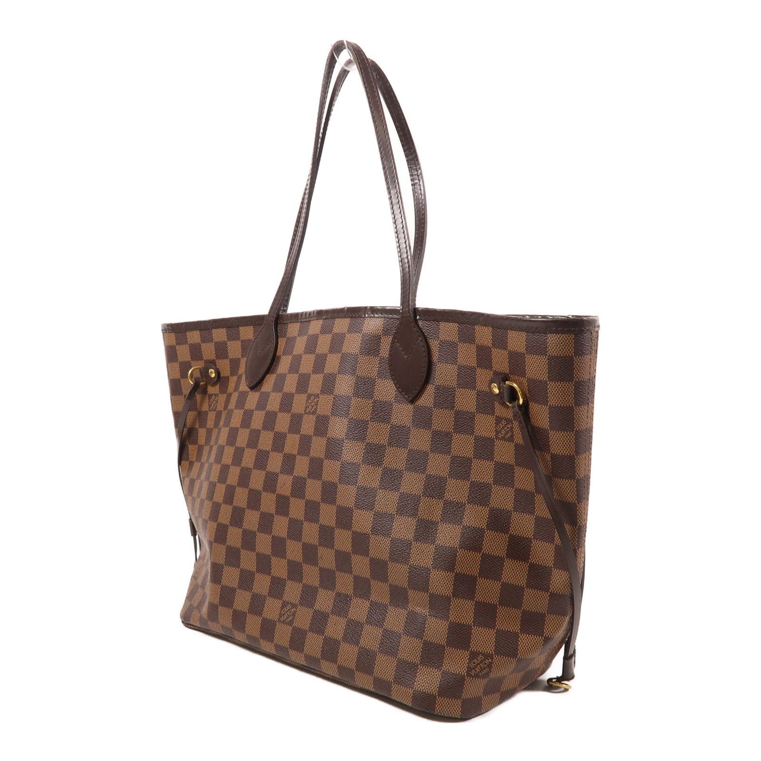 Louis Vuitton Damier Neverfull Mm Gold Shoulder Bag/handmade Bag Brown Tote Bag N 51105