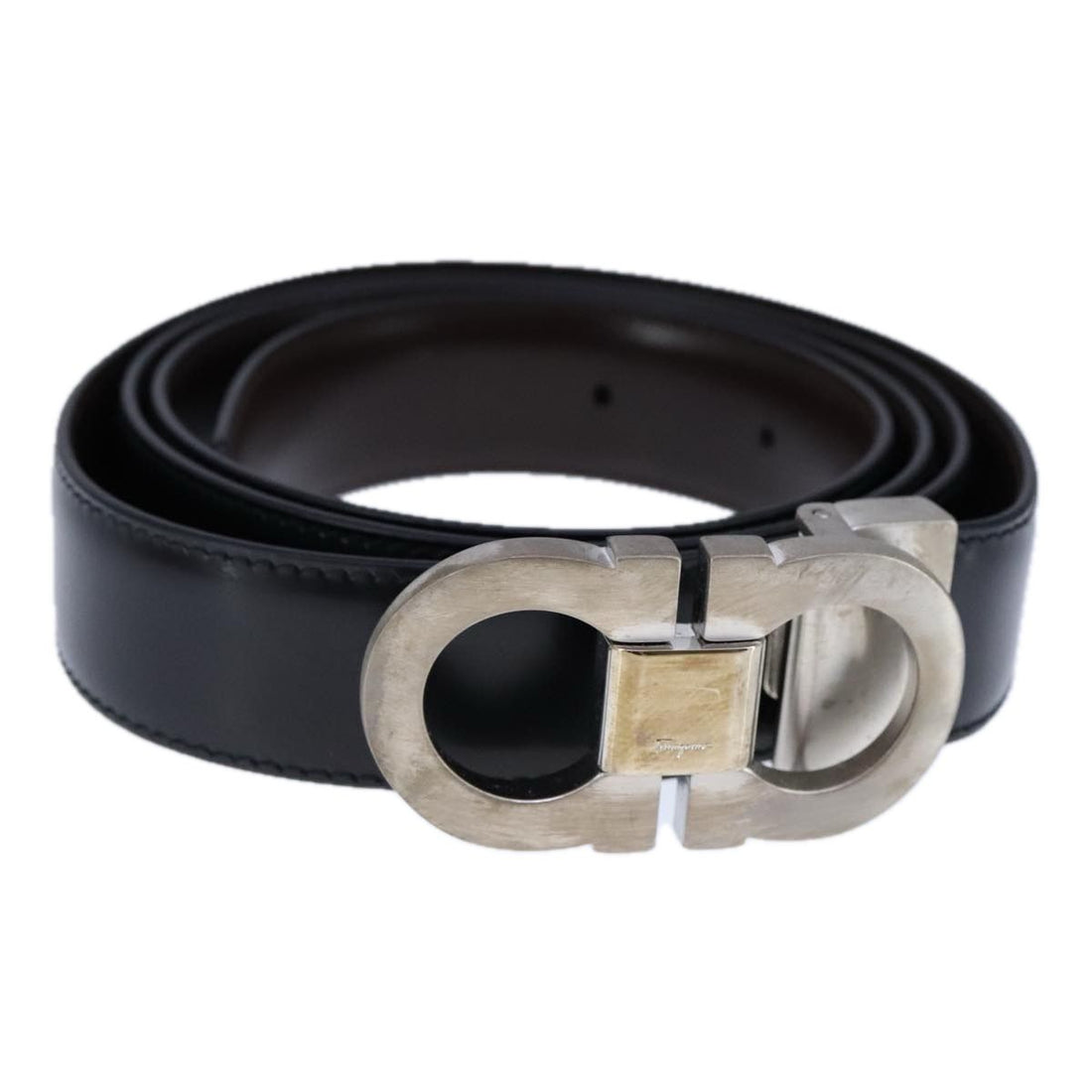Salvatore Ferragamo Double Gancini Belt Leather 49.6&