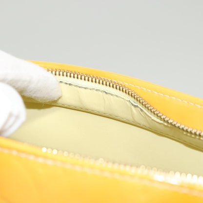 Louis Vuitton Vernis Houston Hand Bag Lime Yellow M 91055 Lv Auth