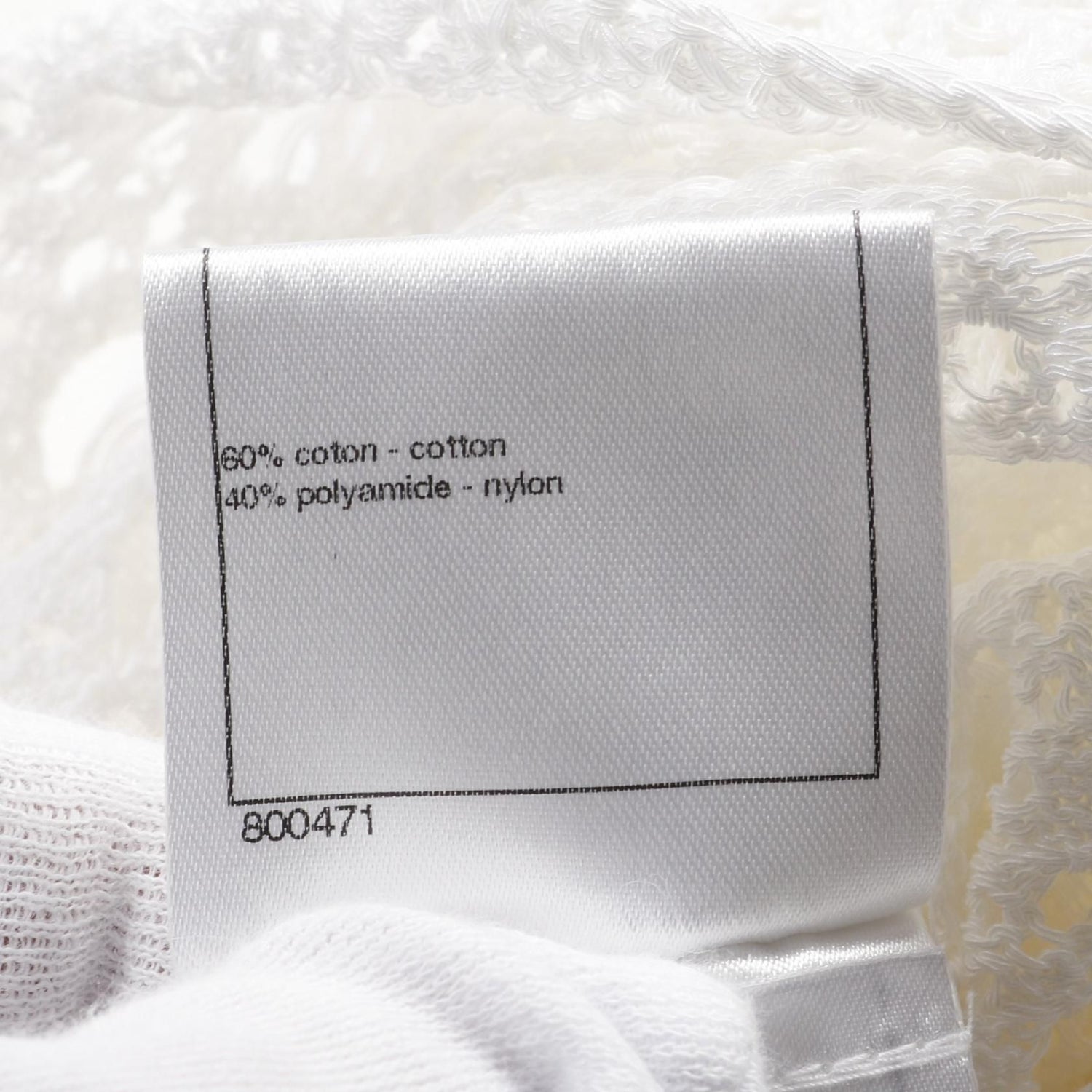 Chanel White T-shirt Cotton Nylon P 43385k 04388