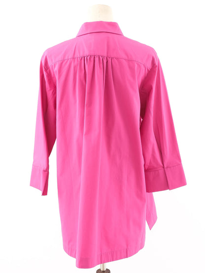 Excellent Max Mara Pink Cotton Tunic Shirt Size L Women