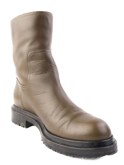 Excellent Sergio Rossi Green Leather Boots Size 37 Women&