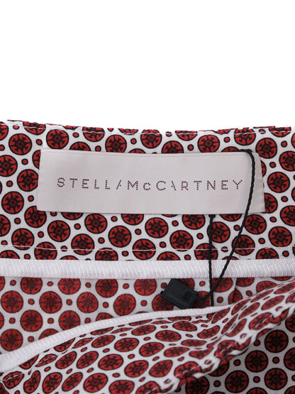 Excellent Stella McCartney Silk XS Pants Red White Pattern