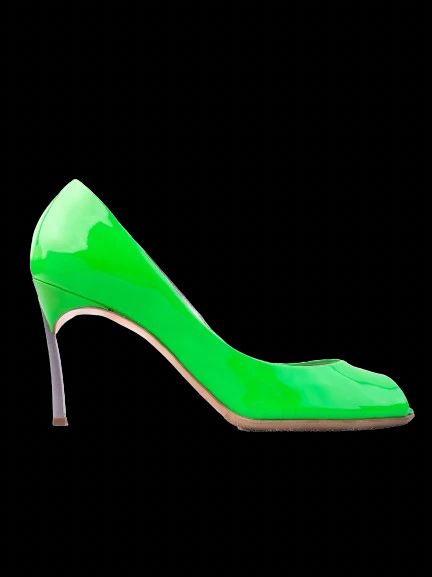Excellent Casadei Green Leather Stiletto Heels Size 36 Peep-Toe