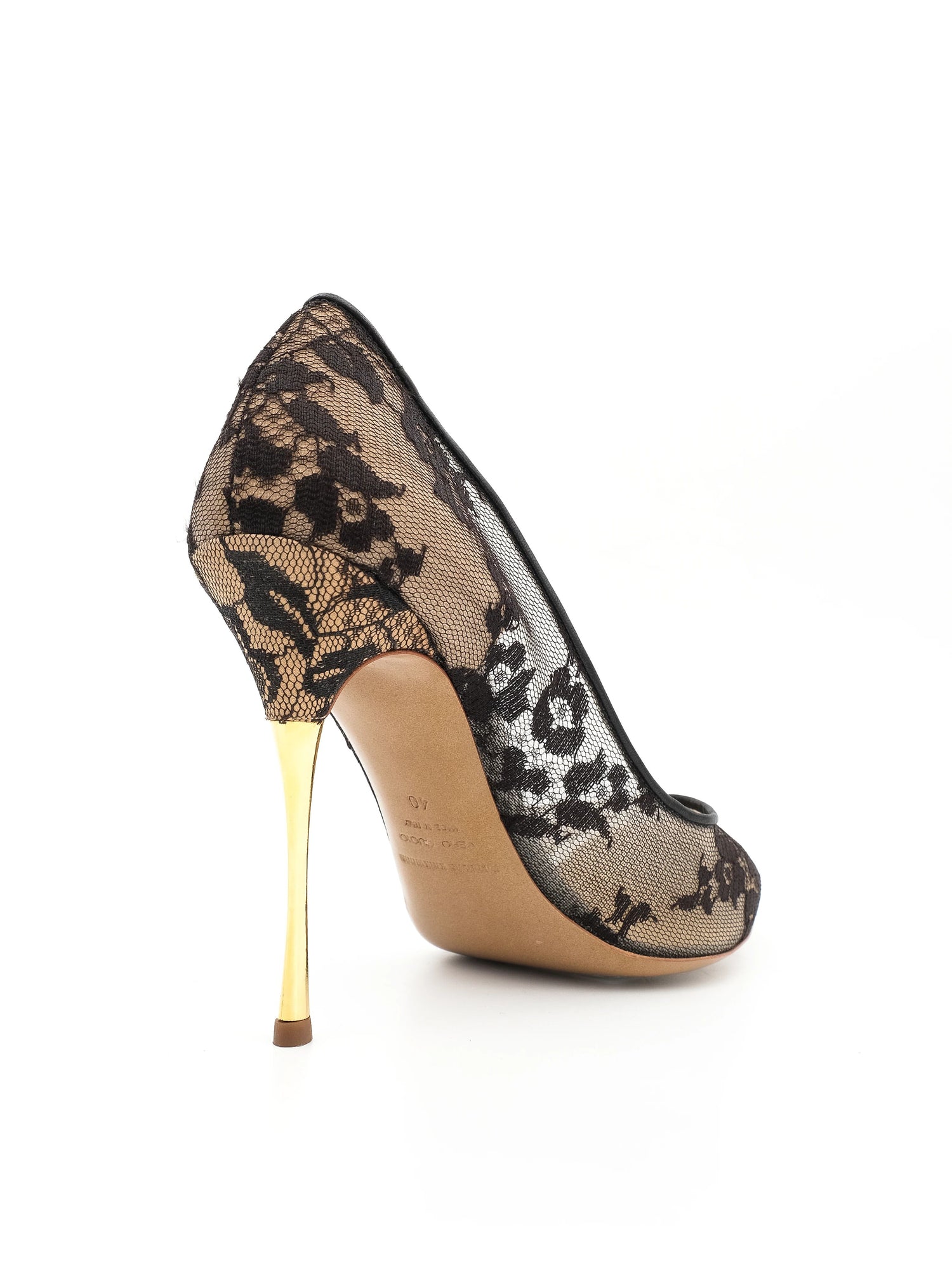 NEW Nicholas Kirkwood Black Lace High-Heeled Shoes Size 40