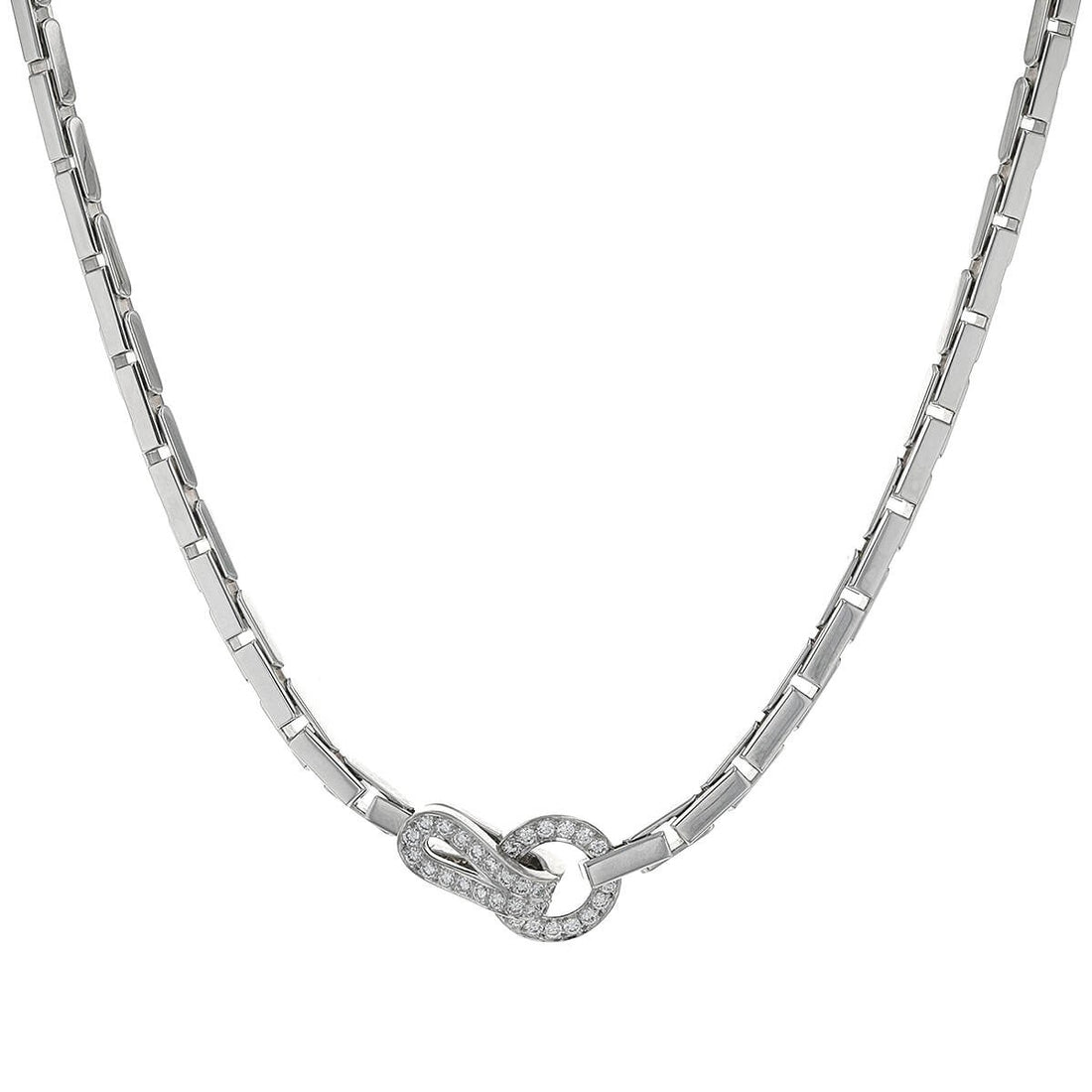 Cartier Agrafe diamonds and gold necklace