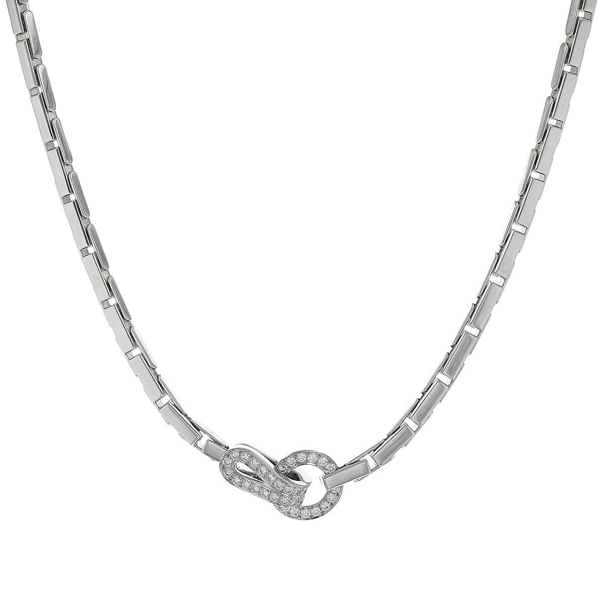 Cartier Agrafe diamonds and gold necklace