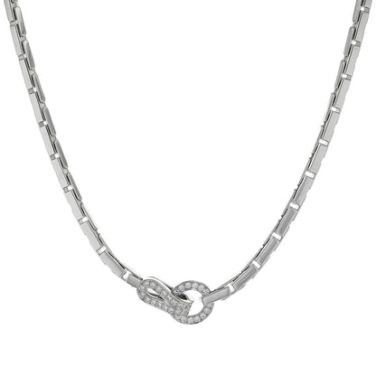 Cartier Agrafe diamonds and gold necklace