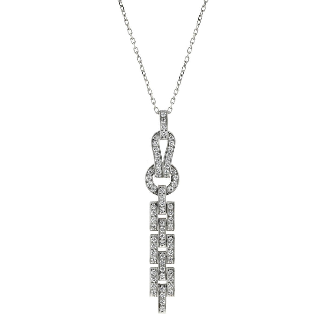 Cartier Agrafe diamonds and gold necklace