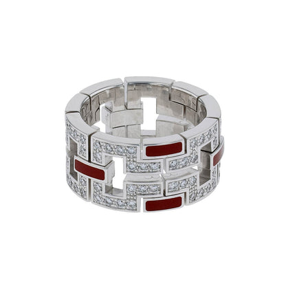 Cartier Baiser du Dragon diamonds, enamel and gold ring