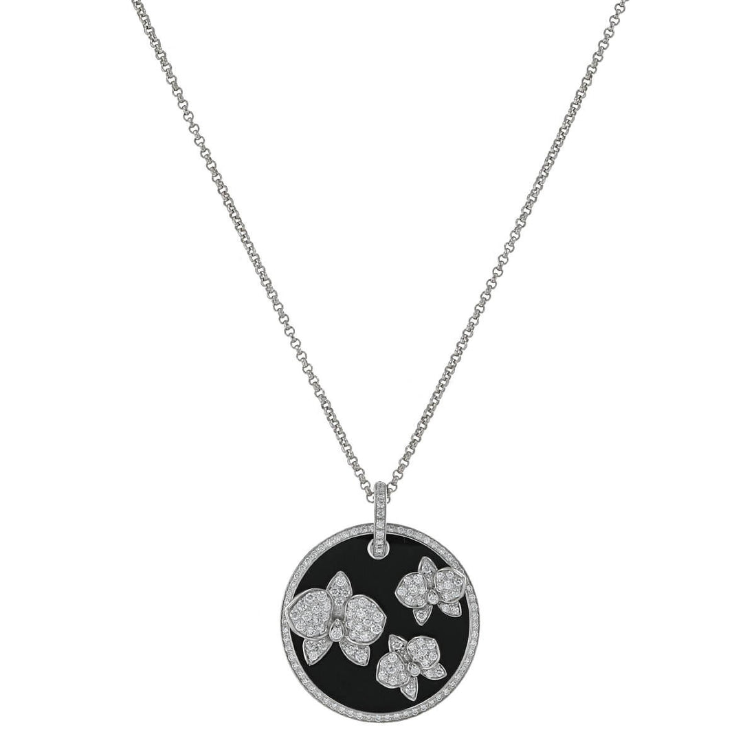 Cartier Caresse diamonds, onyx and gold necklace