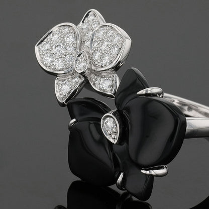 Cartier Caresse dÕOrchidŽes diamonds, onyx and gold ring