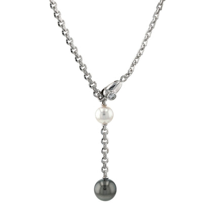 Cartier diamonds, cultured pearls and gold necklace