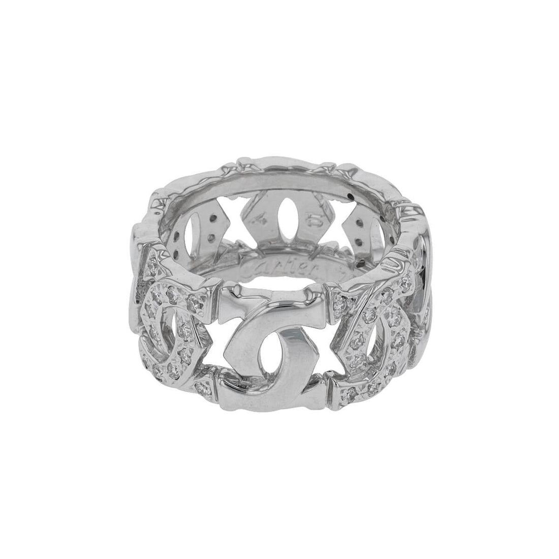 Cartier Double C diamonds and gold ring