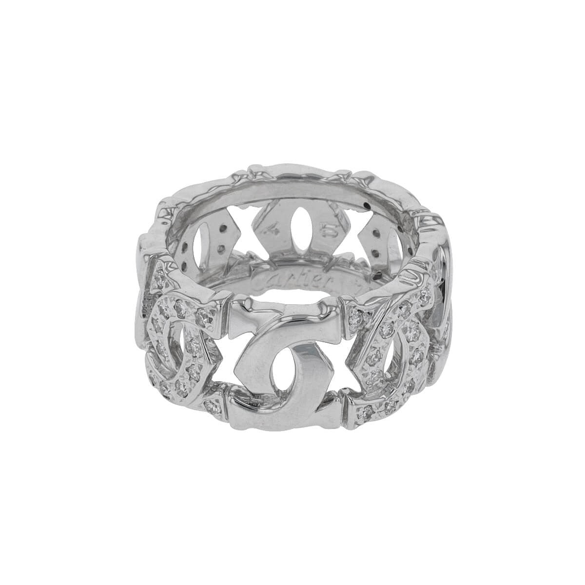 Cartier Double C diamonds and gold ring