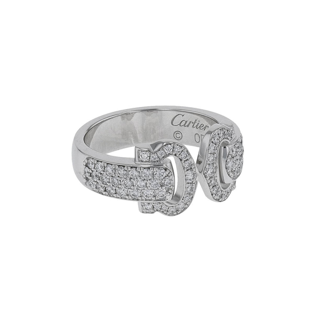 Cartier Double C diamonds and gold ring