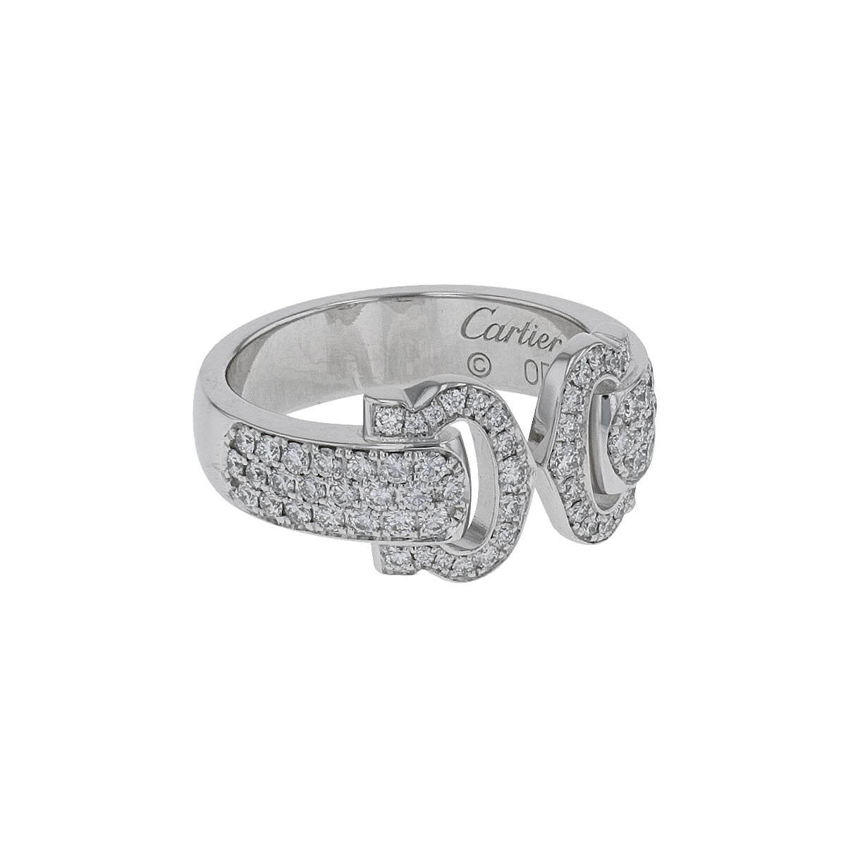 Cartier Double C diamonds and gold ring
