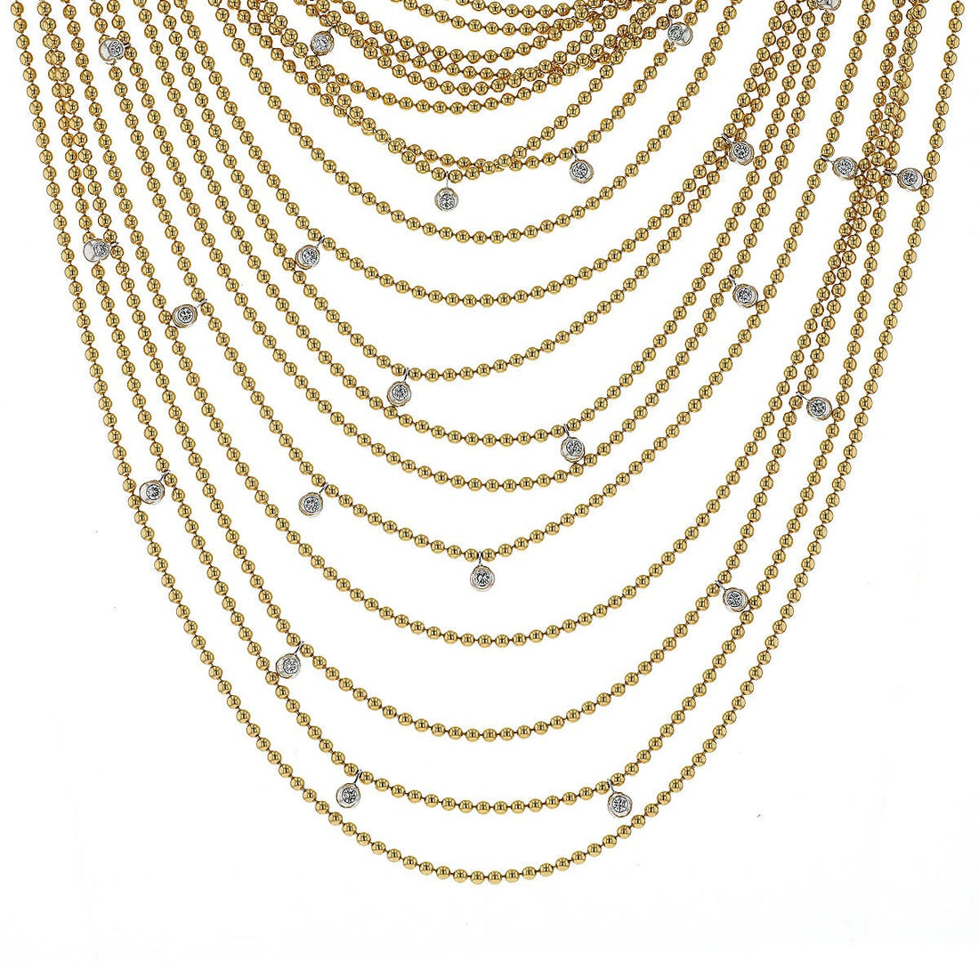 Cartier Draperie de Decollete gold and diamonds necklace