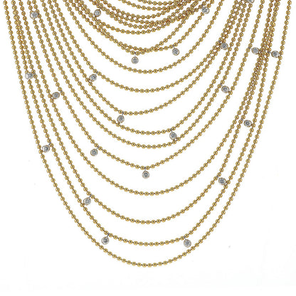 Cartier Draperie de Decollete gold and diamonds necklace