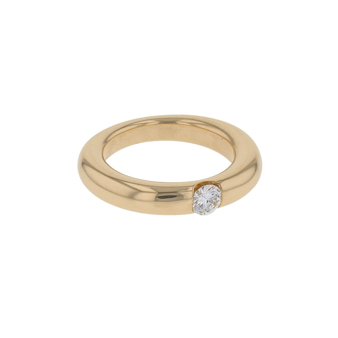 Cartier Ellipse diamond and gold ring