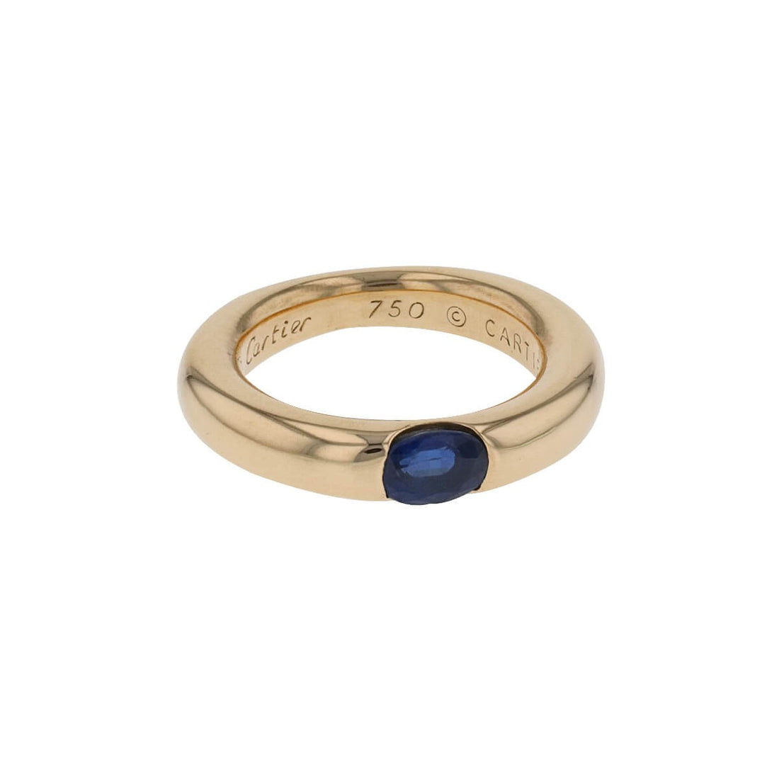 Cartier Ellipse sapphire and gold ring