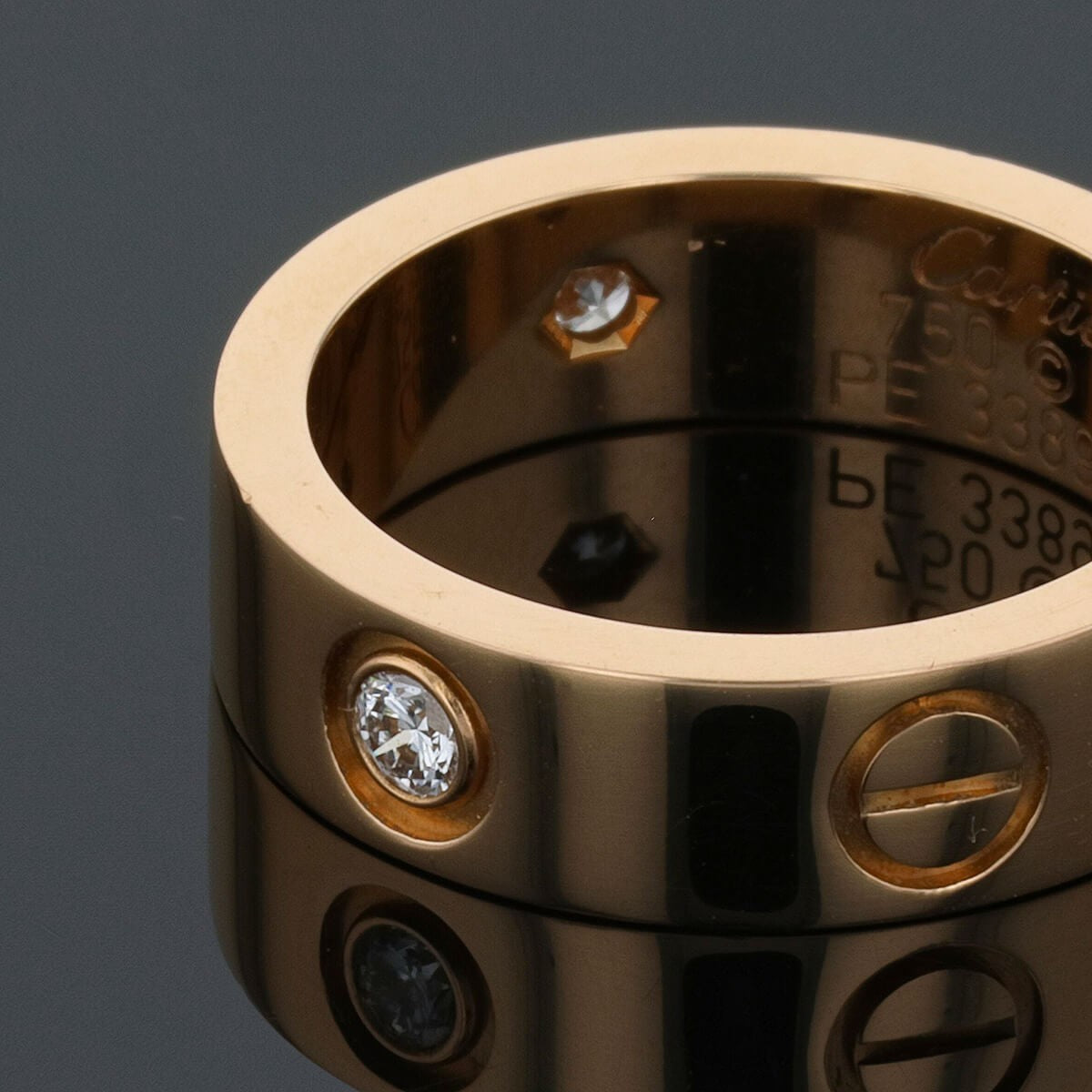 Cartier Love diamonds and gold ring