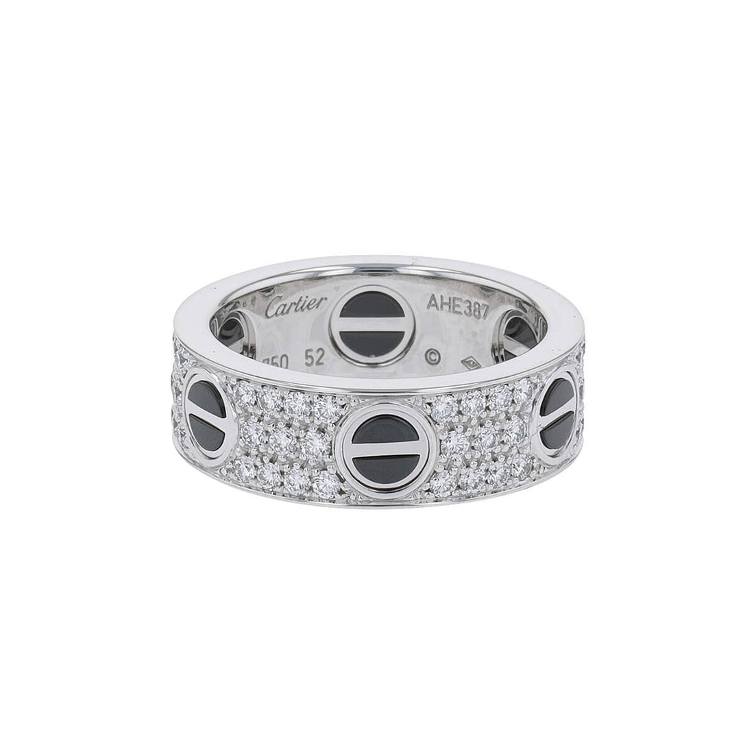 Cartier Love Pave Ceramique diamonds and gold ring